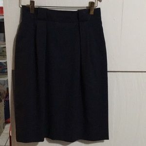 Navy wool skirt